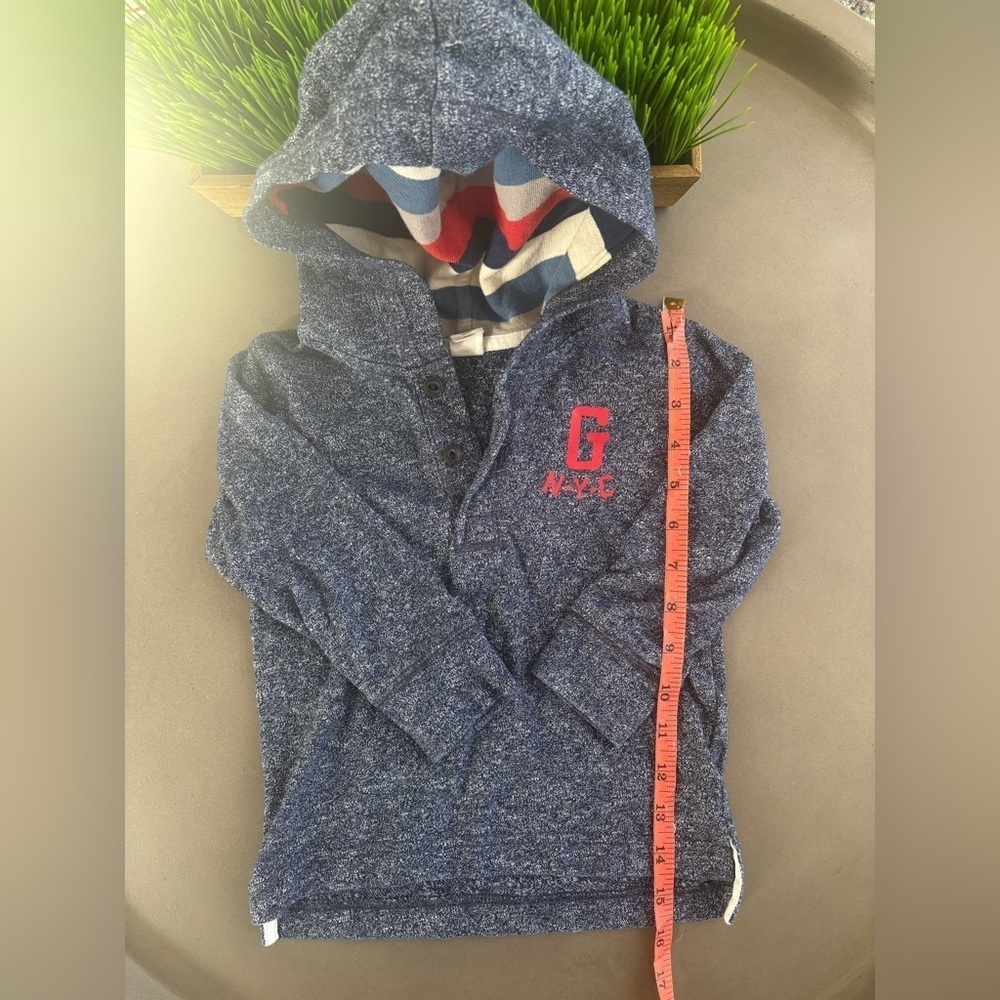 Baby Gap Size 3 Years Boys Long Sleeve Blue Hoodie - Picture 7 of 8